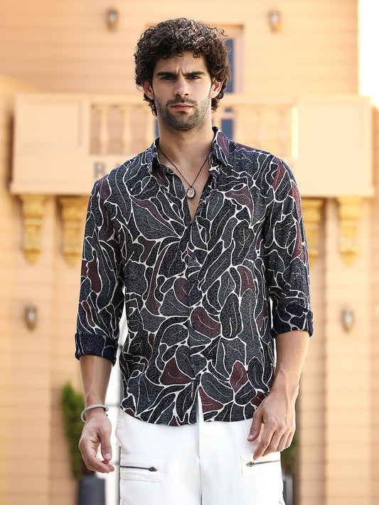 Speckled-Foliage Regular Shirt