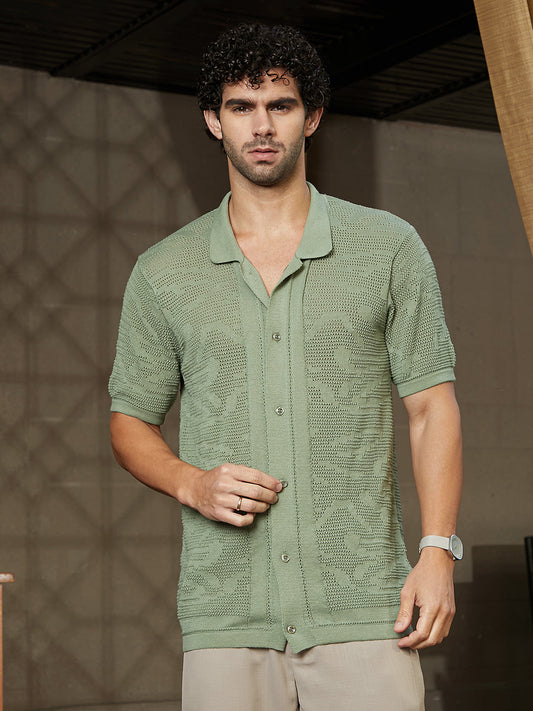 Fluid-Knit Polo Shirt