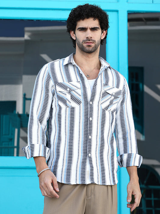 Nomad-Striped Utility Shirt