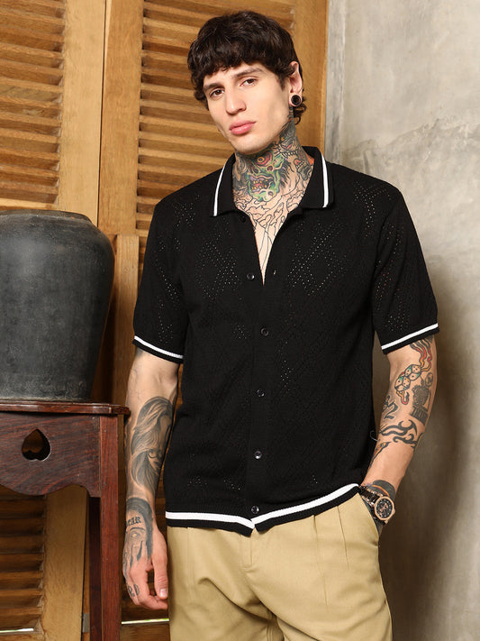 Logenze Open-Knit Shirt