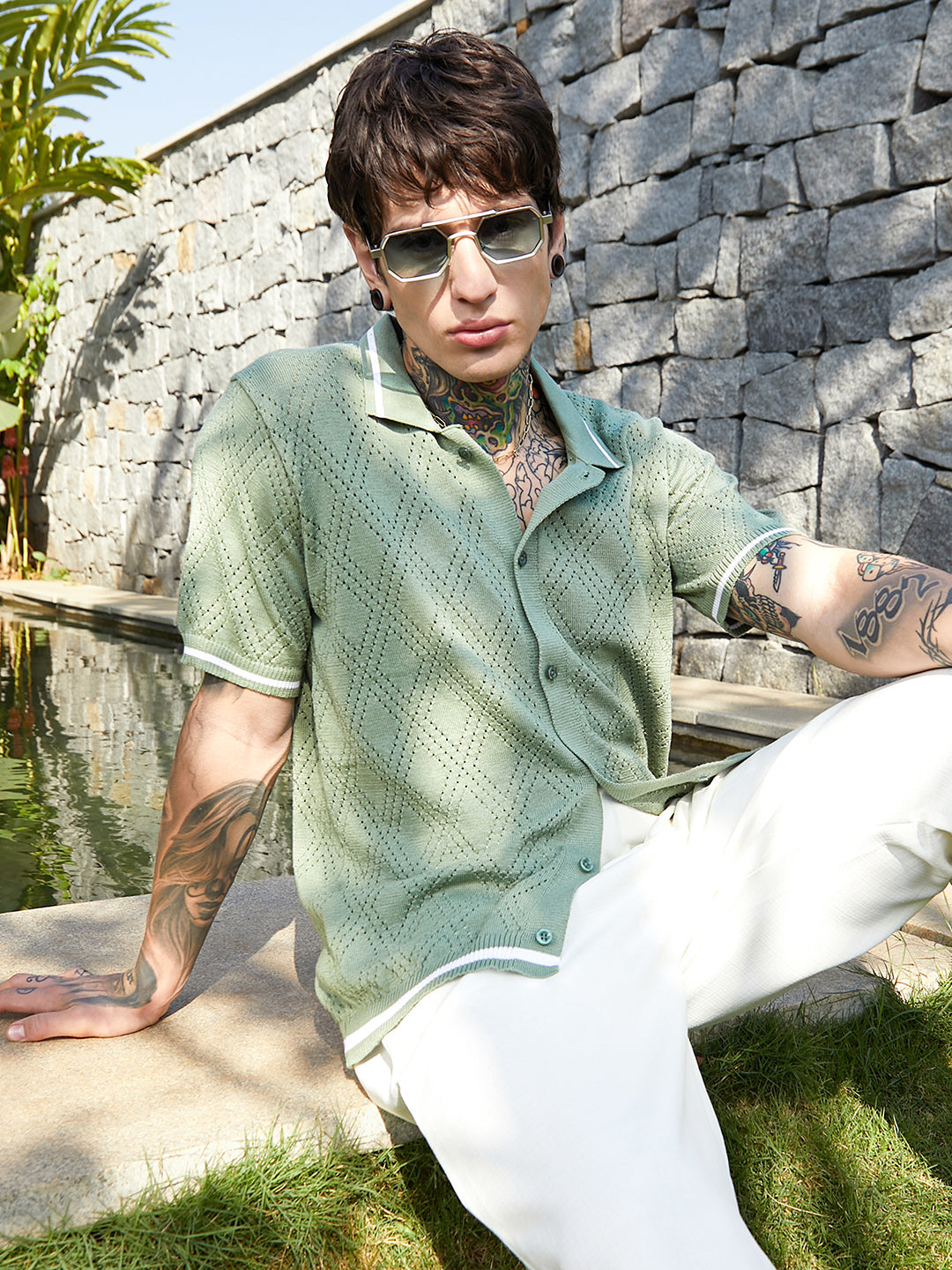 Logenze Open-Knit Shirt
