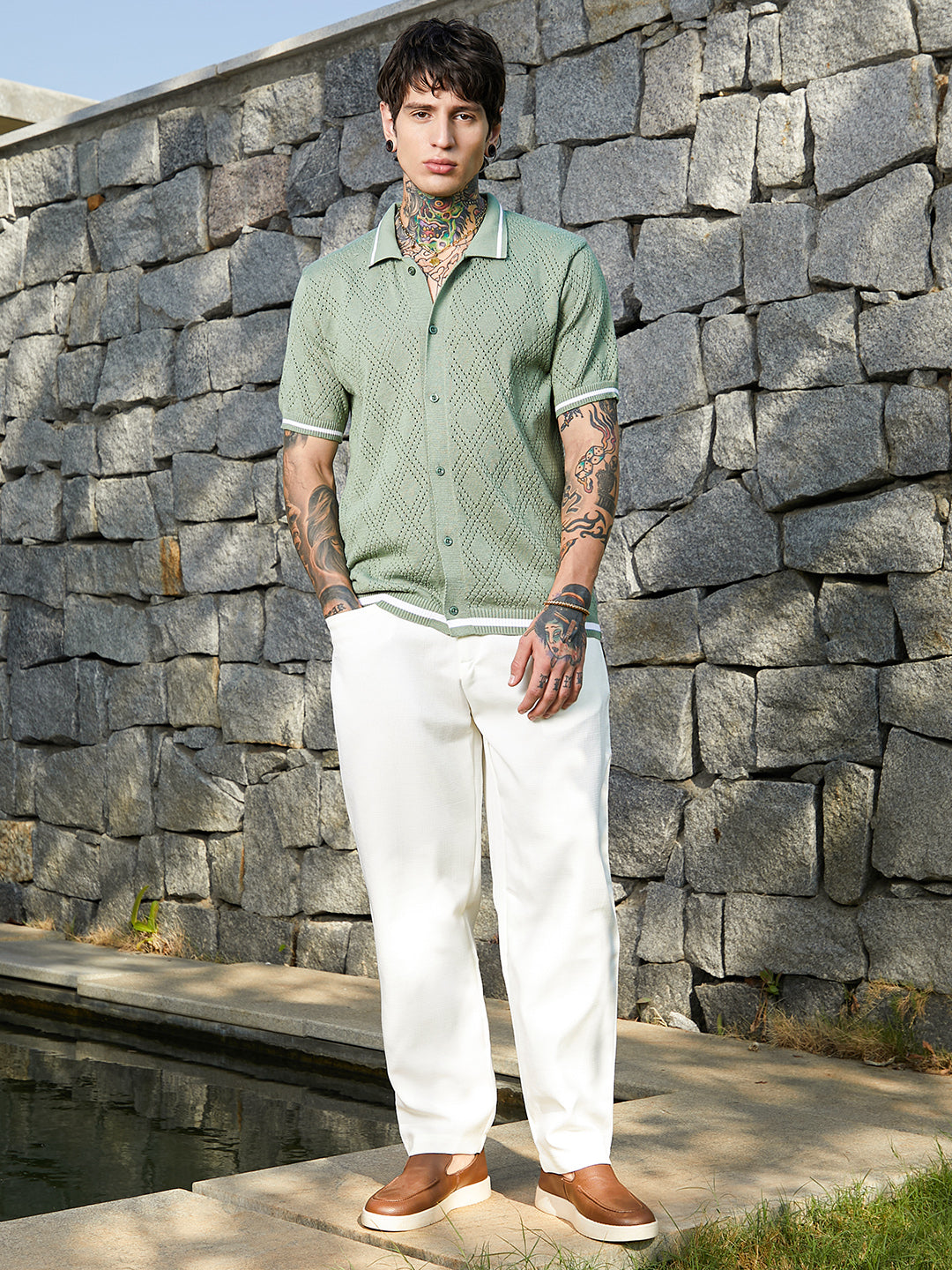 Logenze Open-Knit Shirt