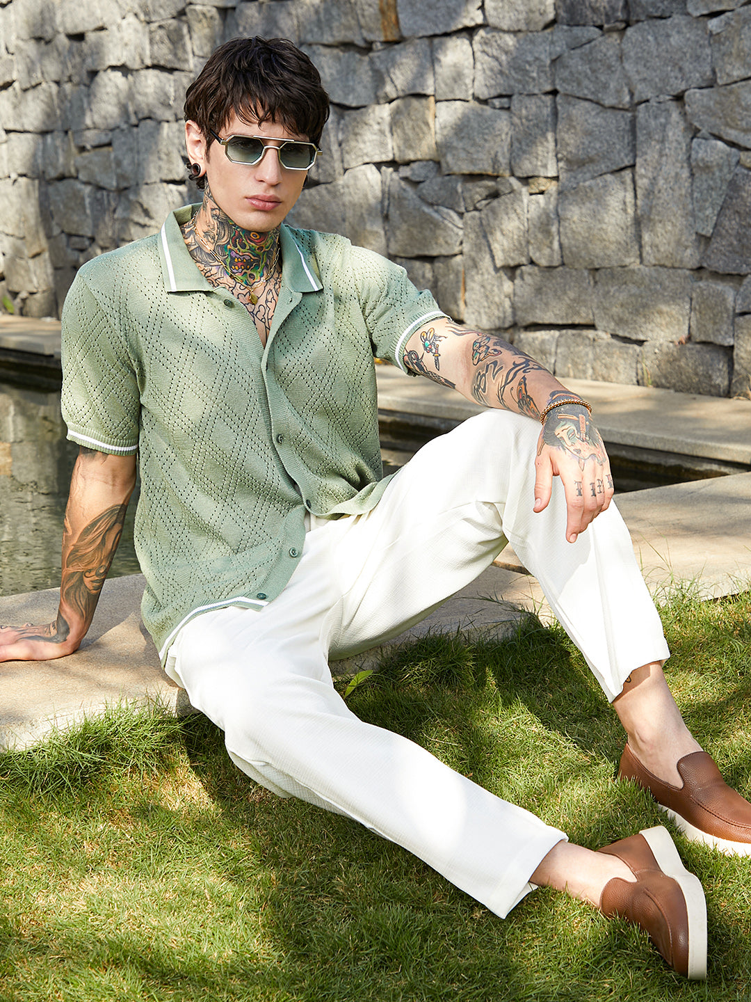 Logenze Open-Knit Shirt
