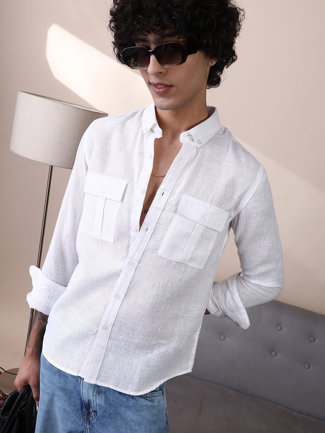 Open-Weave Utility Shirt