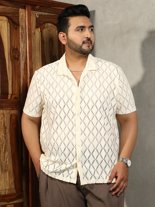 Argyle-Crochet Resort Shirt