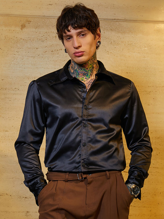 Solid Satin Shirt