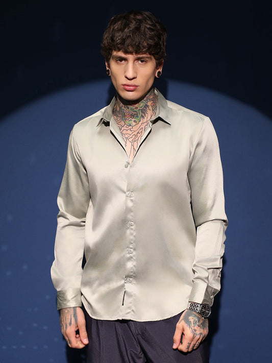 Solid Satin Shirt
