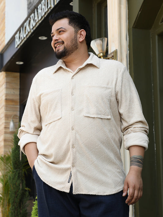 Weave-Block Regular Shirt