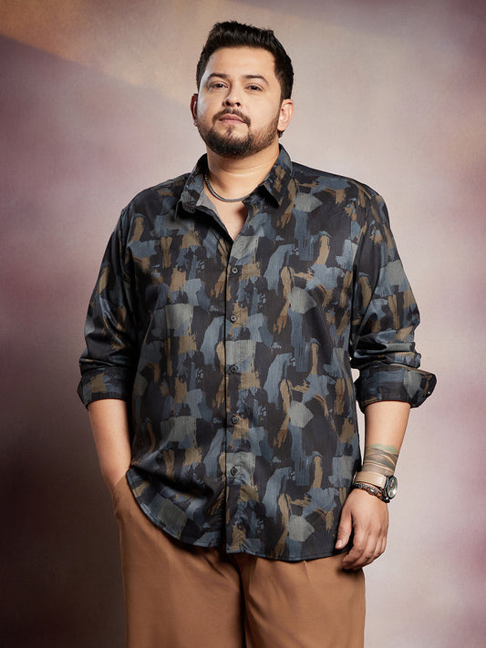 Fray-Stroke Imprint Shirt