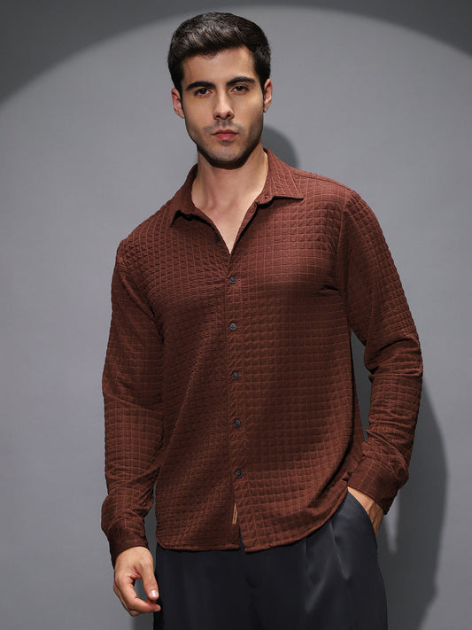 Cube-Textured Shirt