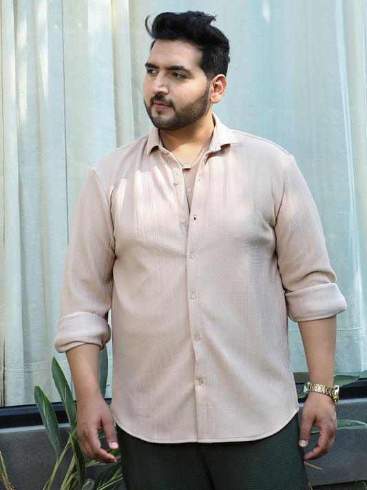 Chevron-Panel Tactile Shirt