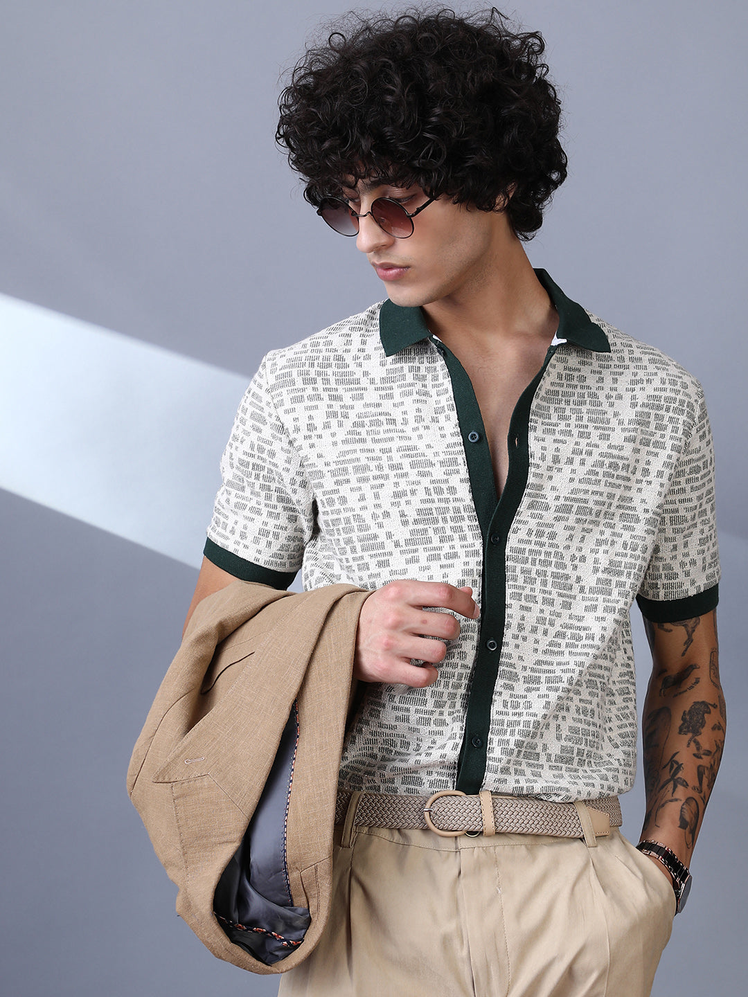Campus Sutra Printed Casual Shirt for Men