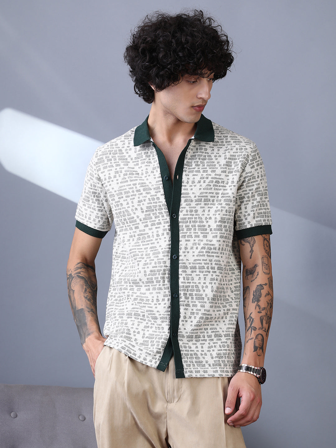 Campus Sutra Printed Casual Shirt for Men