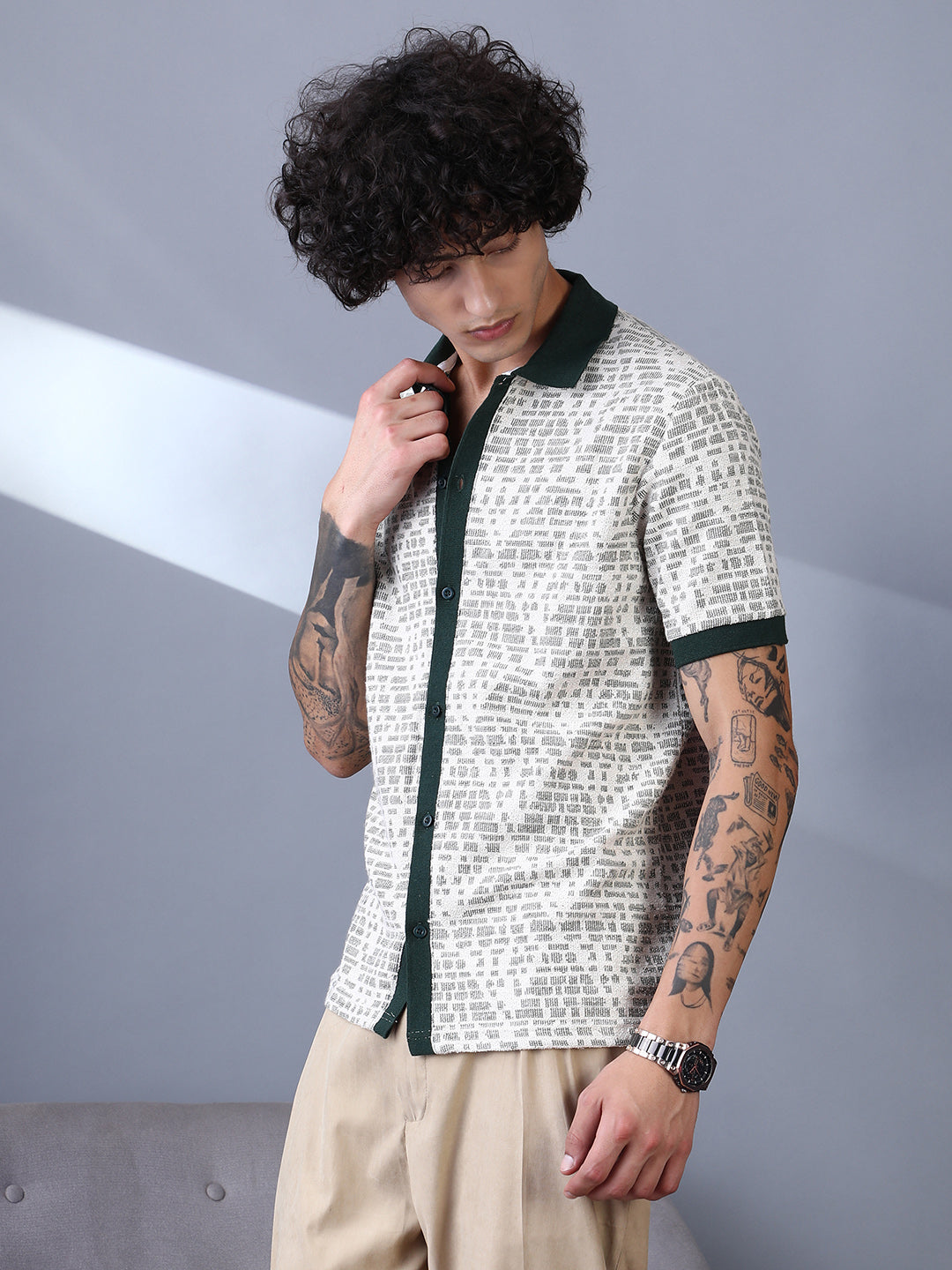 Campus Sutra Printed Casual Shirt for Men