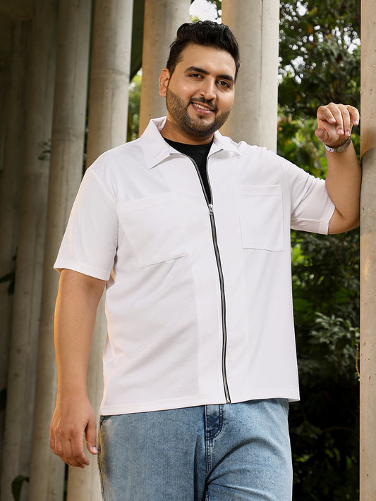 Waffle-Utility Oversized Shirt