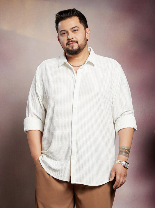 Hive-Weave Textured Shirt