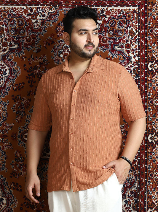 Cross-Stitch Stripe Knit Shirt