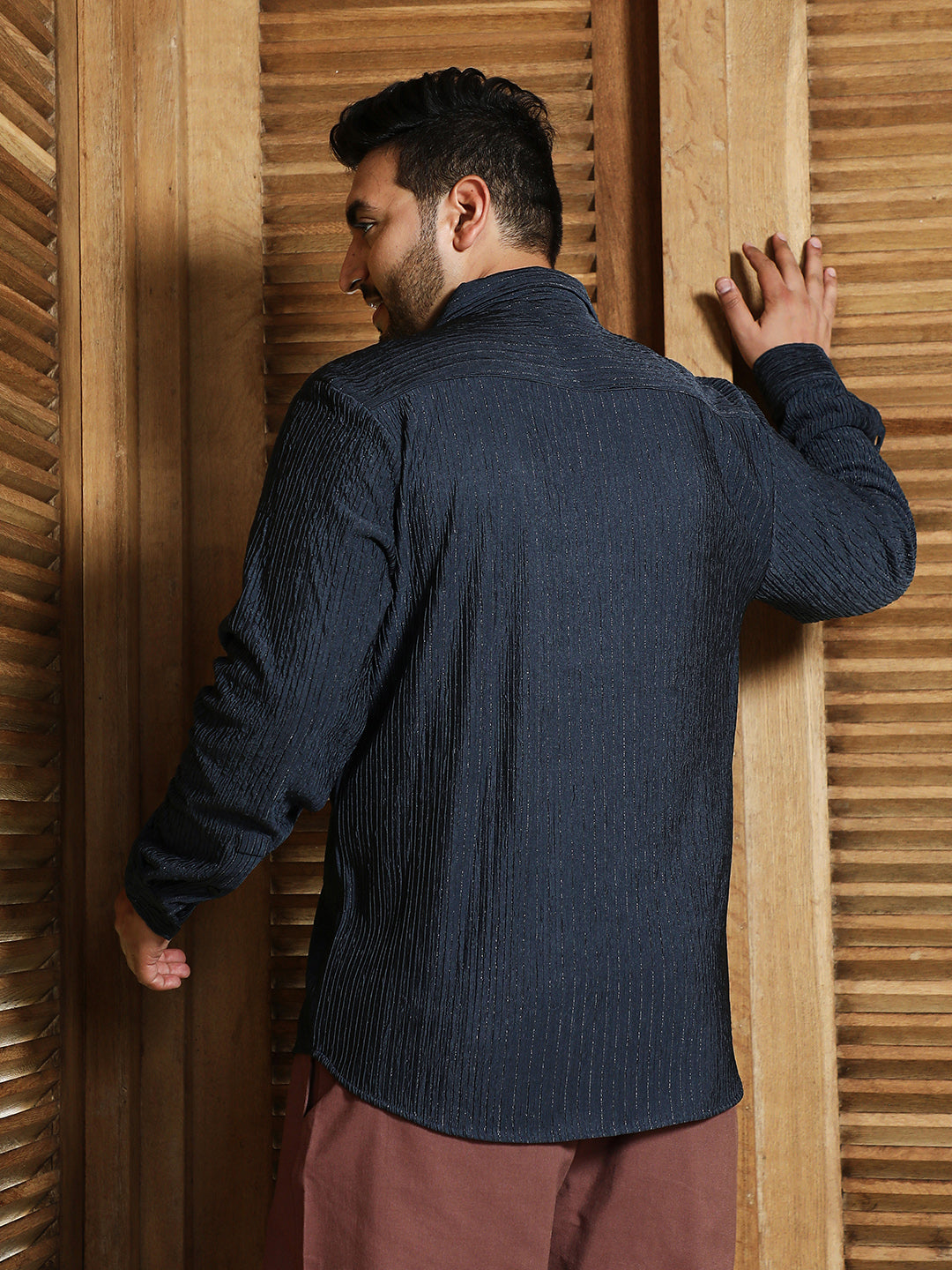 Shimmering-Pleat Shirt