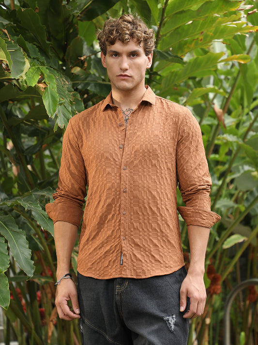 Embossed Geometric Shirt