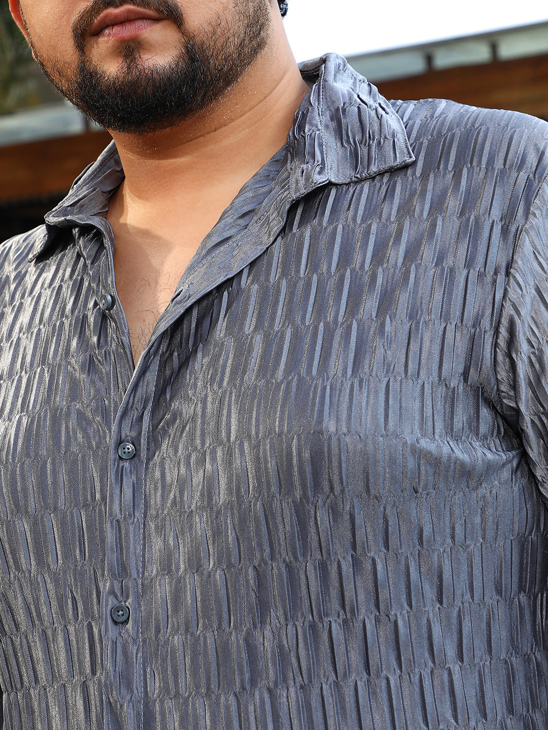 Ruche-Pleated Shirt
