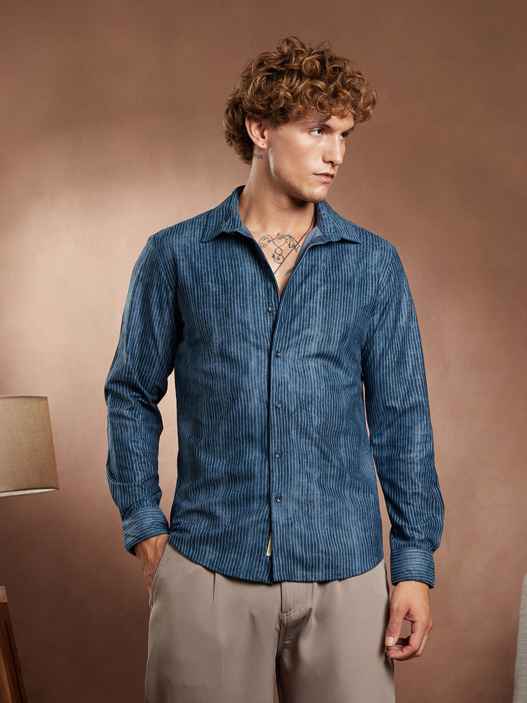Ribbed-Corduroy Shirt