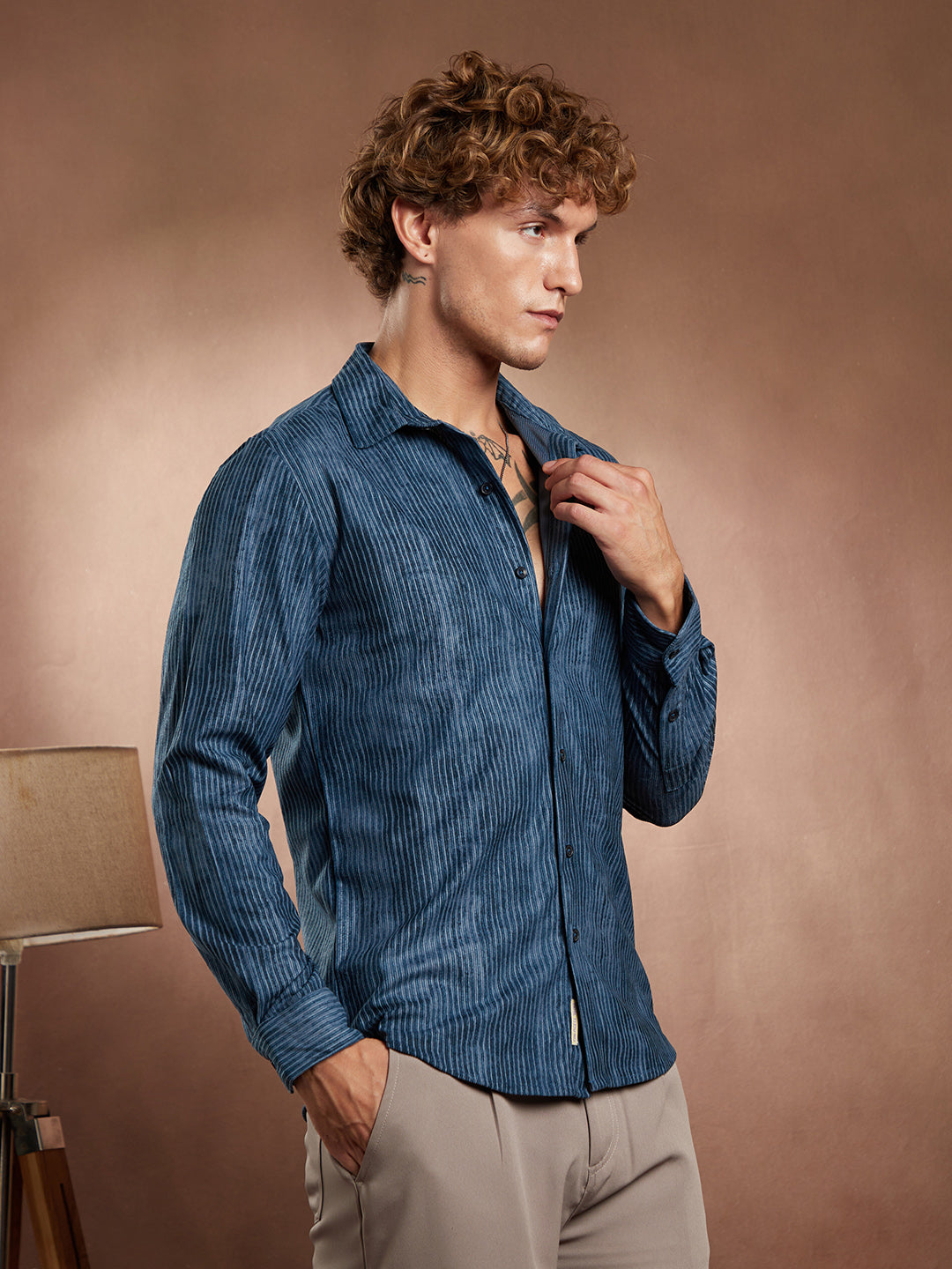 Ribbed-Corduroy Shirt