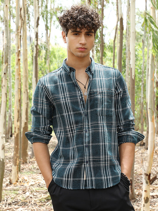 Plaid-Woven Regular Shirt