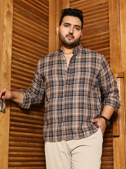 Button-Down Plaid Regular Shirt
