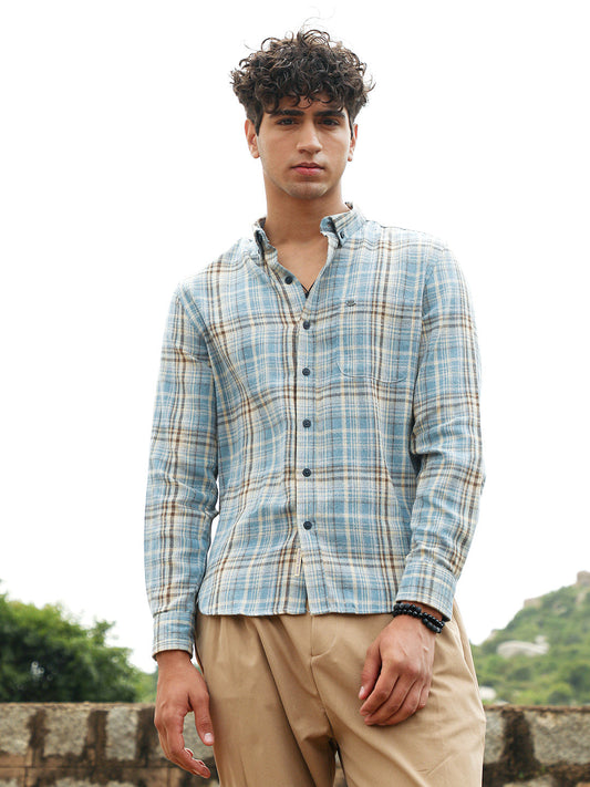 Tartan-Woven Regular Shirt