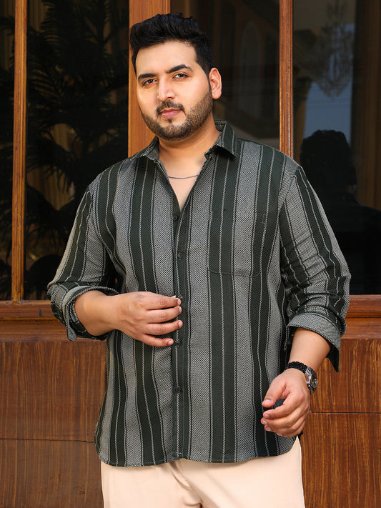 Multitrack-Striped Regular Shirt