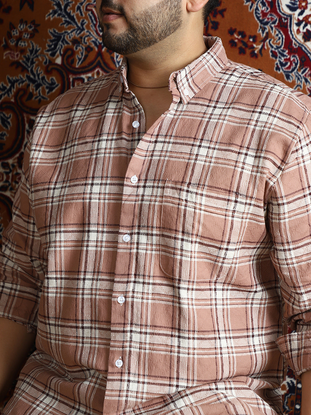 Tactile-Check Regular Shirt