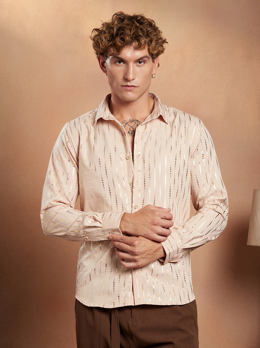 Metallic-Vined Shirt