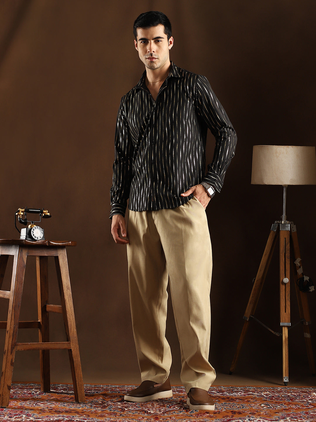 Metallic-Vined Shirt
