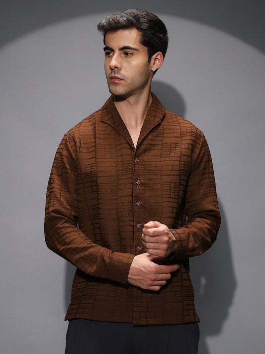 Cross-Stitch Stripe Knit Shirt