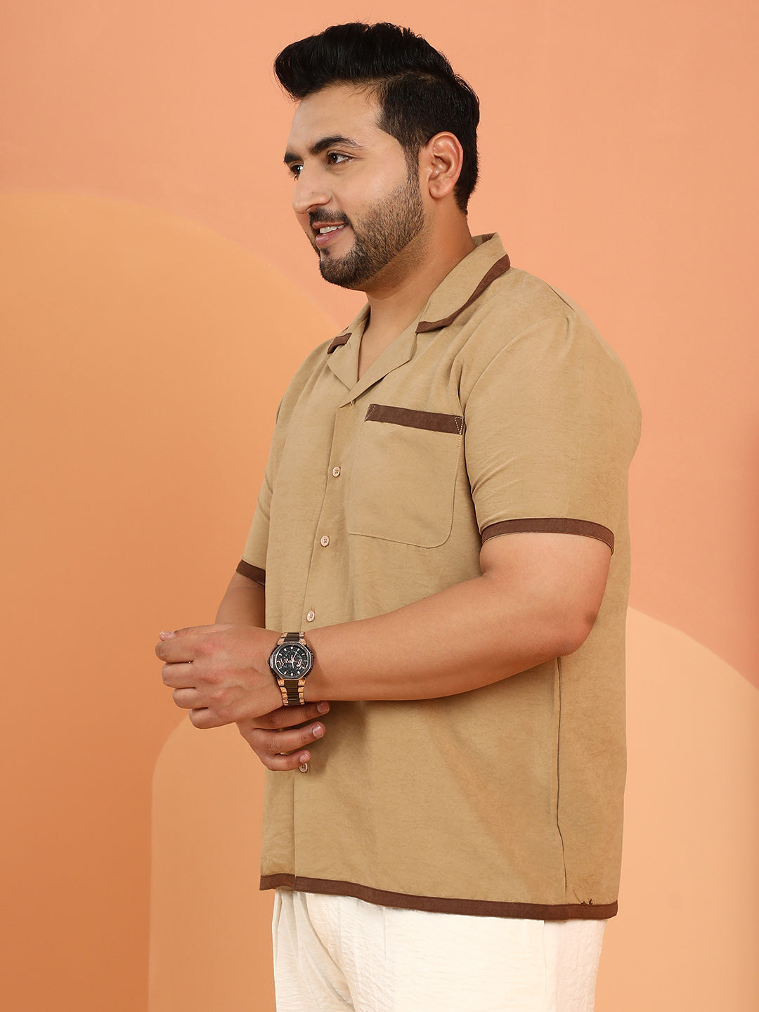 Contrast-Cuban Shirt