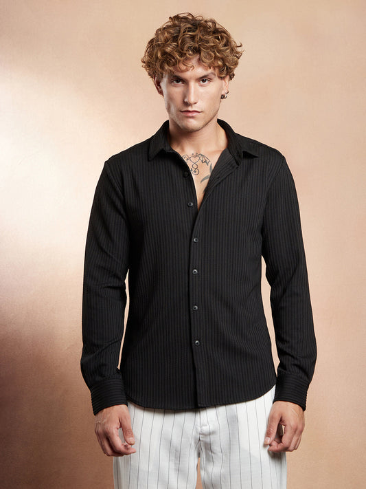 Rope-Striped Tactile Shirt