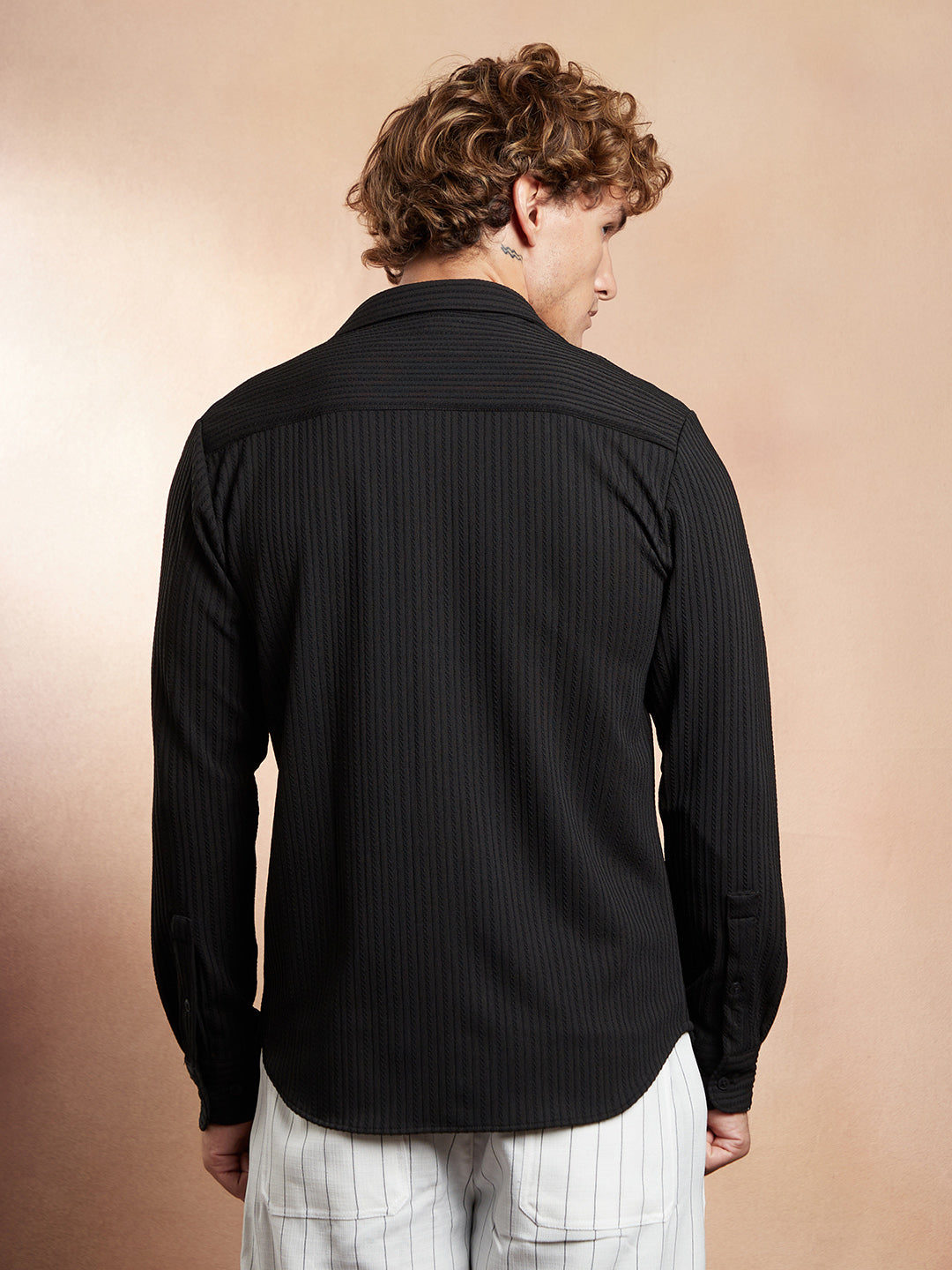 Rope-Striped Tactile Shirt