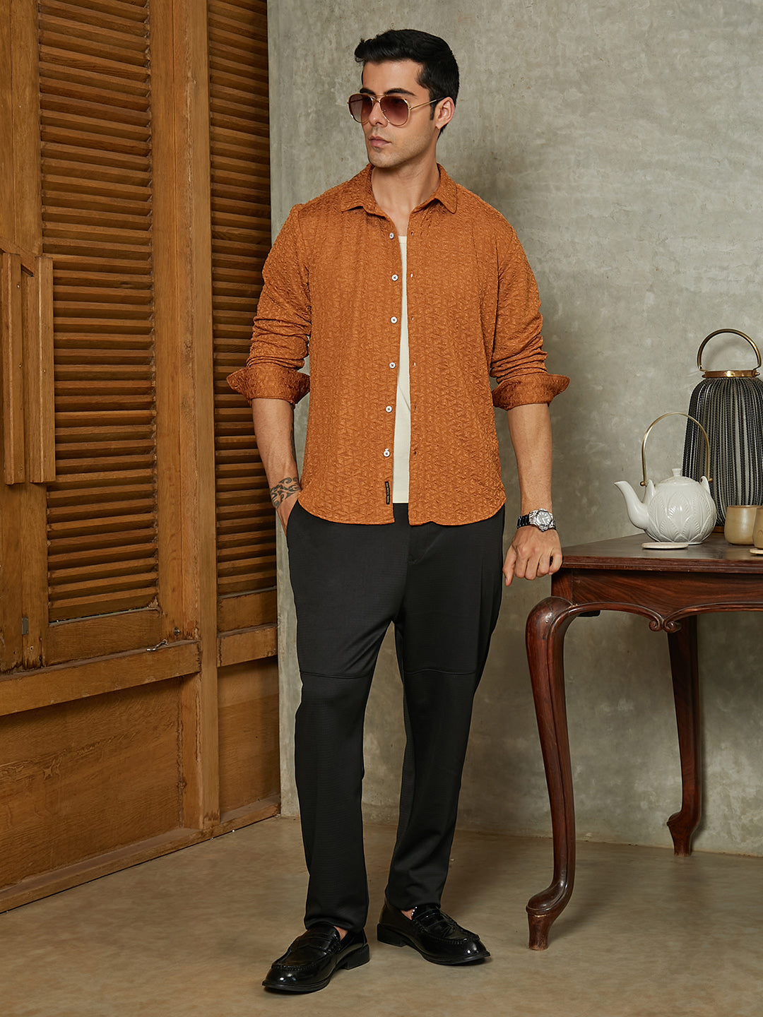 Bloom-Textured Shirt