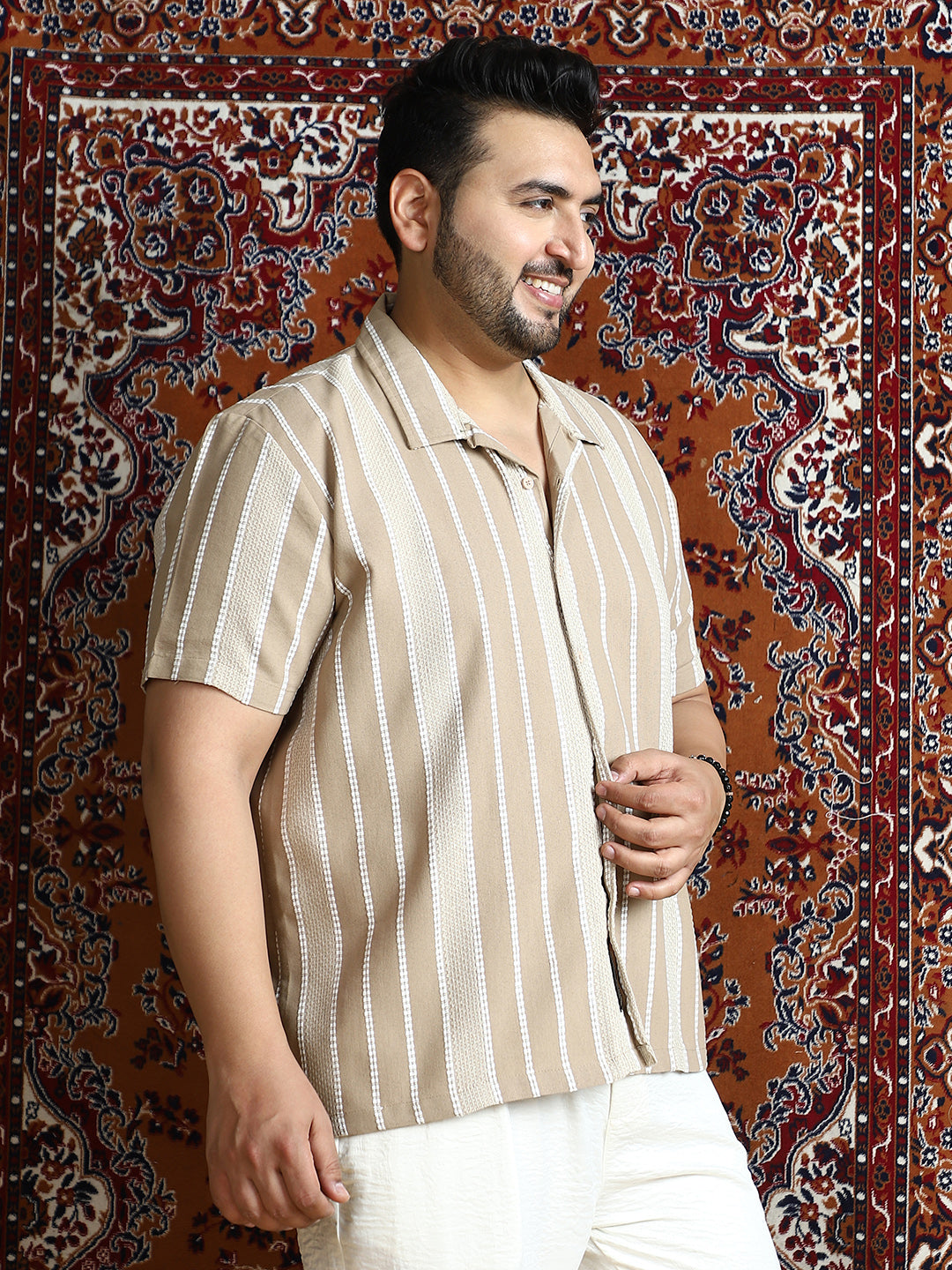 Tactile-Lined Cuban Shirt