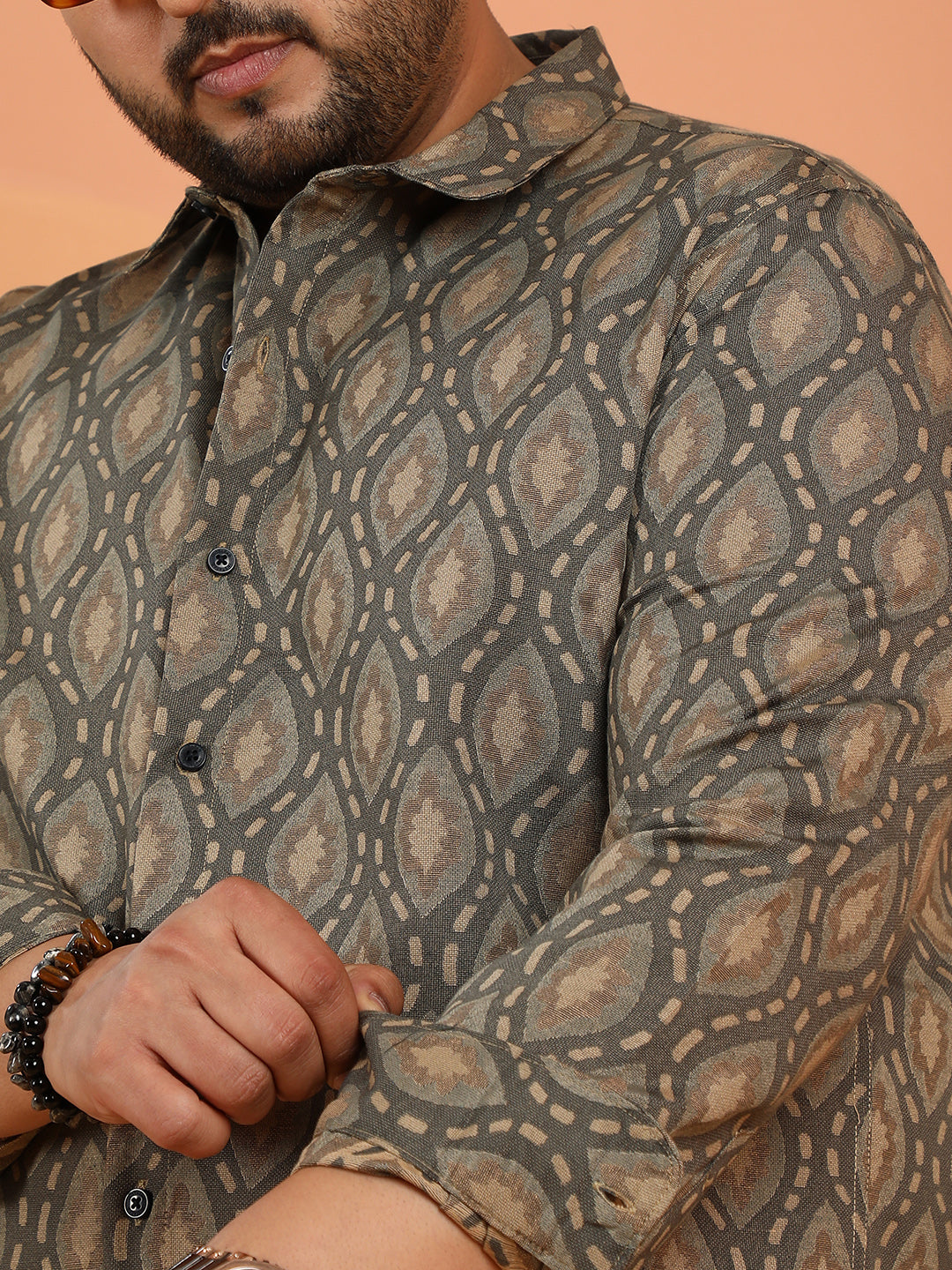 Leaflet-Block Woven Shirt