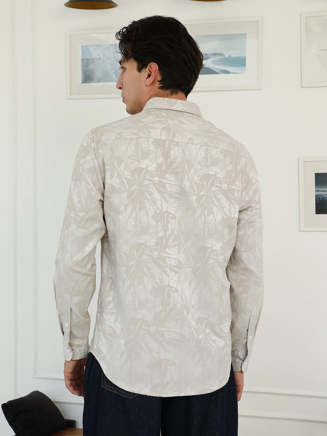 Faded Foliage-Jacquard Shirt