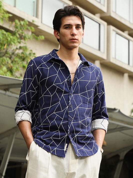 Mosaic-Jacquard Shirt