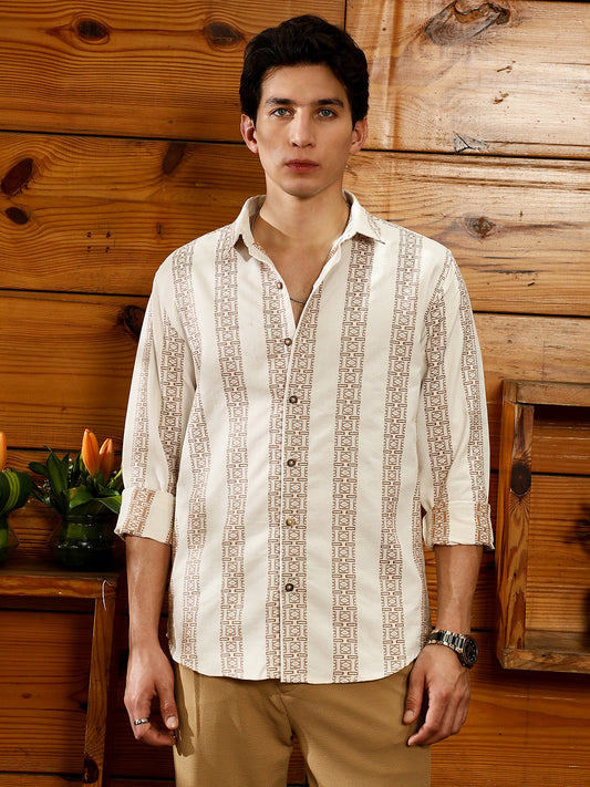 Indie-Stripe Jacquard Shirt