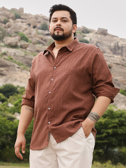 Indie-Geometric Jacquard Shirt