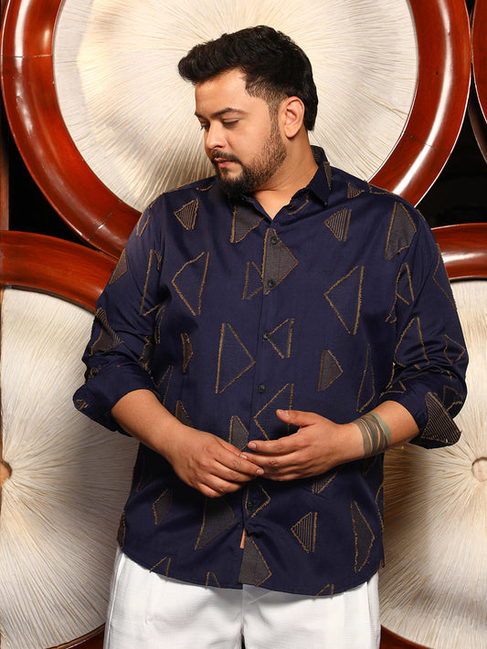 Triangle Raw-Edge Shirt