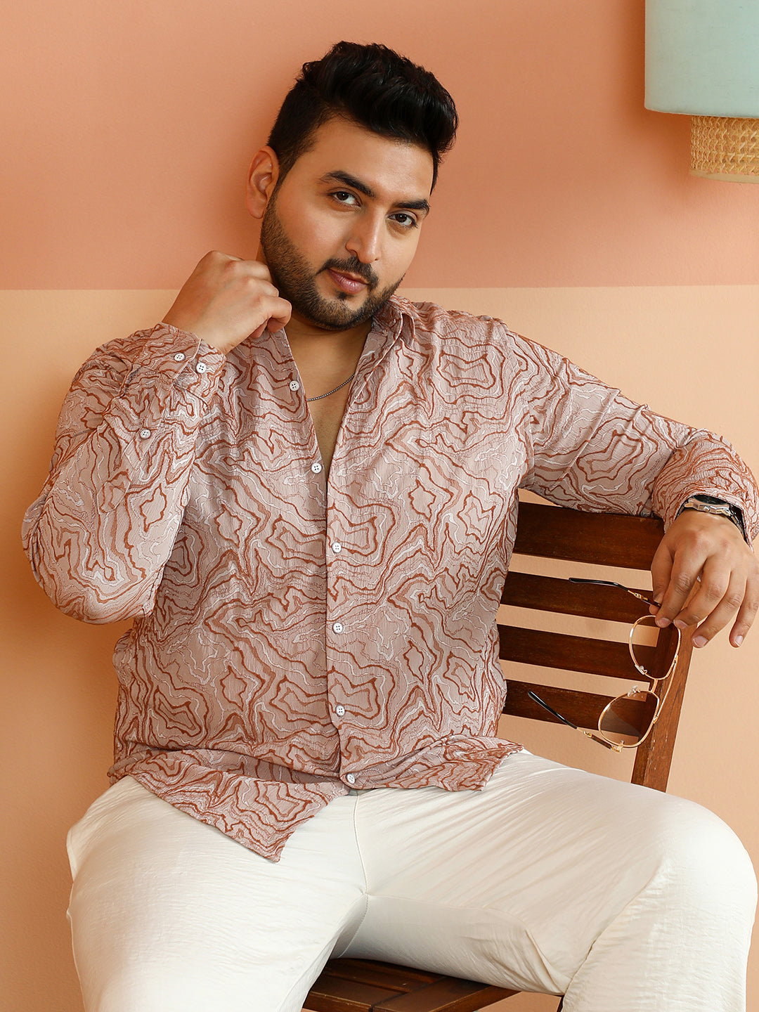 Fluid-Jacquard Shirt