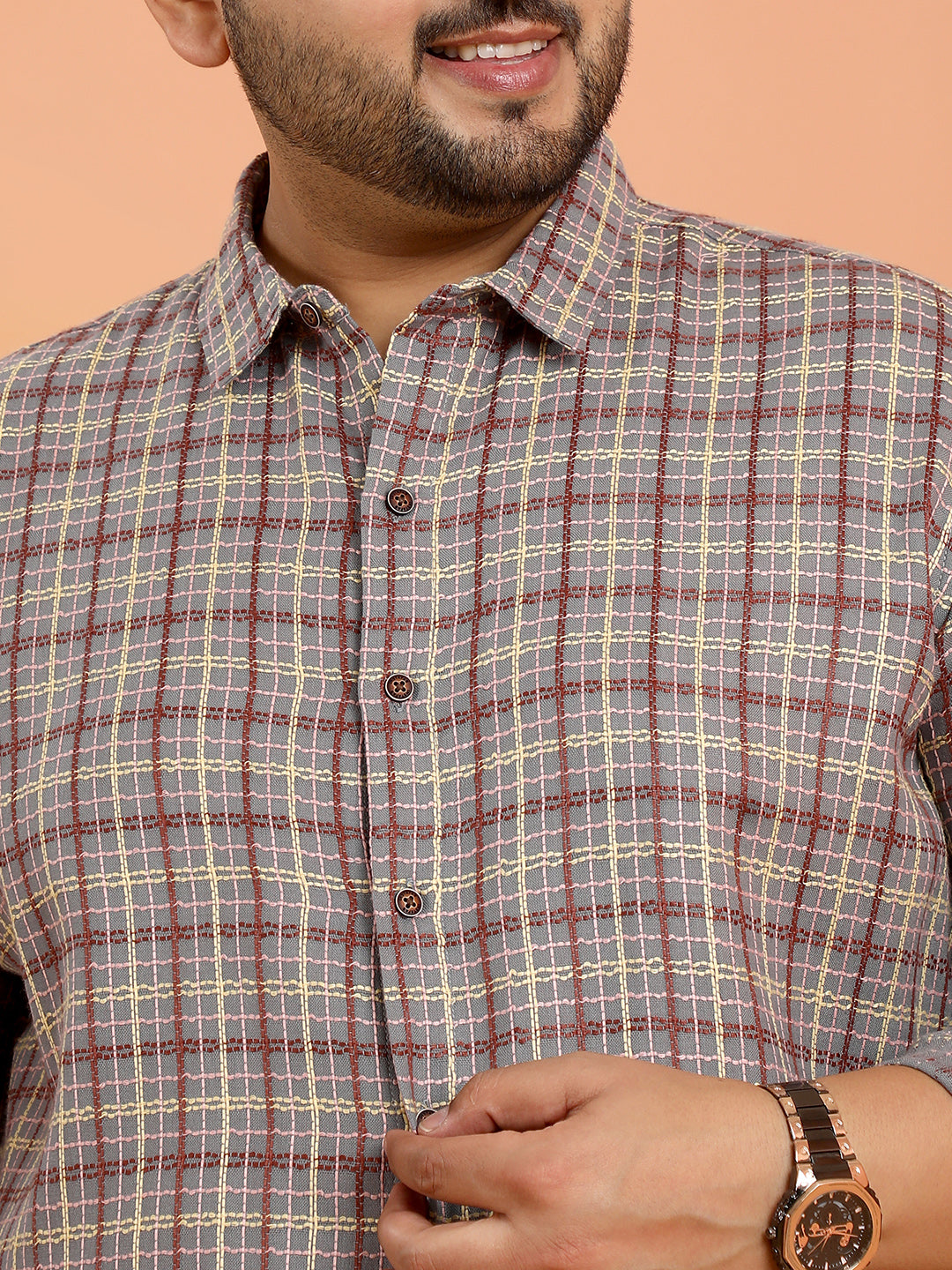 Tartan-Weave Regular Shirt