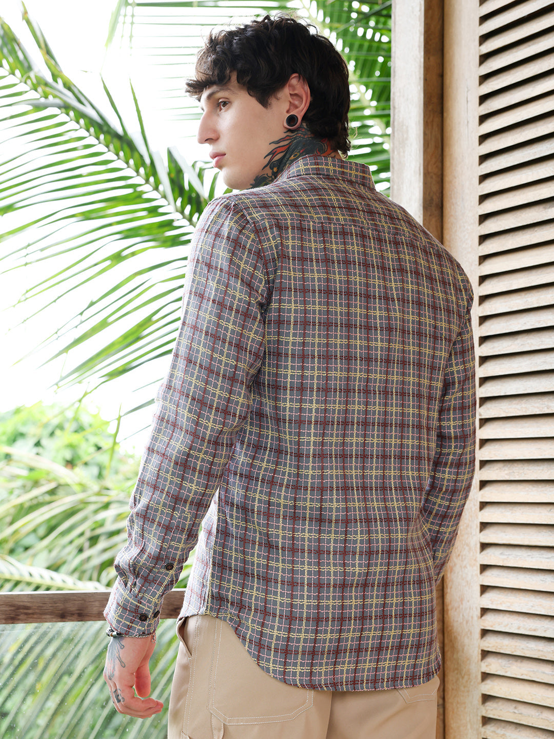 Woven Contrast-Check Shirt