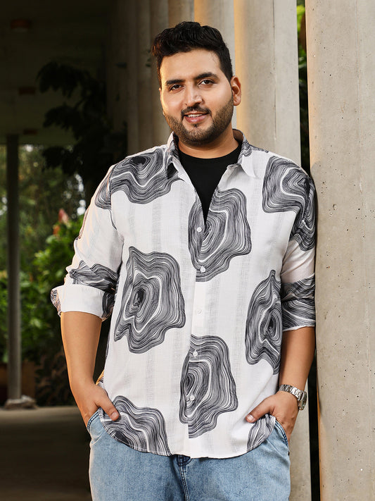 Contrast-Spool Jacquard Shirt