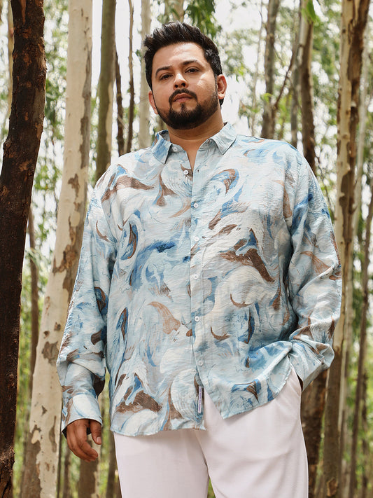 Waterbrush-Imprint Dobby Shirt